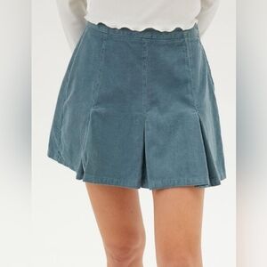 BDG Teal Corduroy Skirt